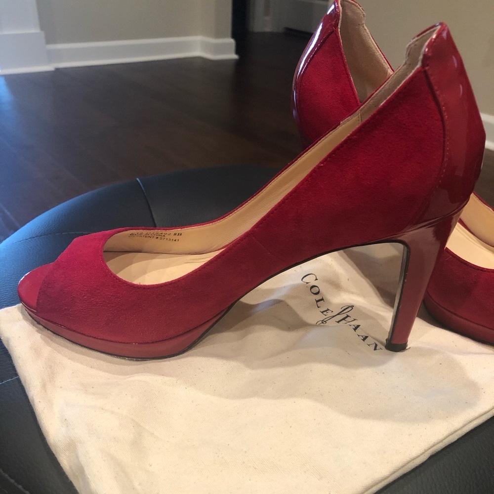 Red Peep Toe Cole Haan